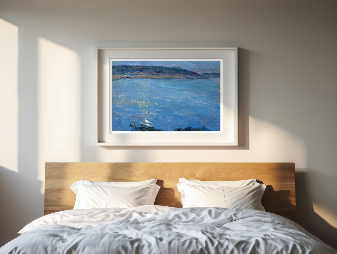 Max Kurzweil - Blue seascape in the moonlight