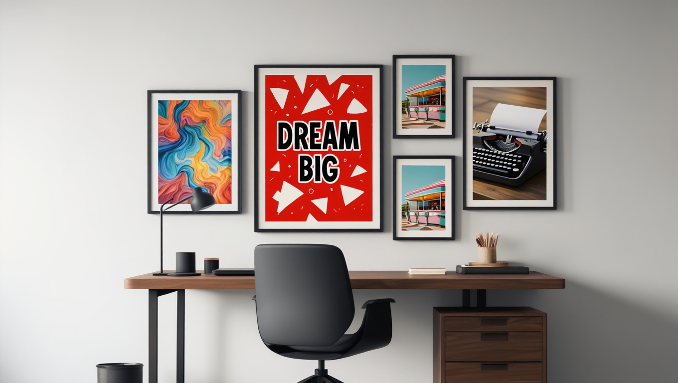 Mixed Abstract Pop Vintage Collection – Bedroom Set of 5