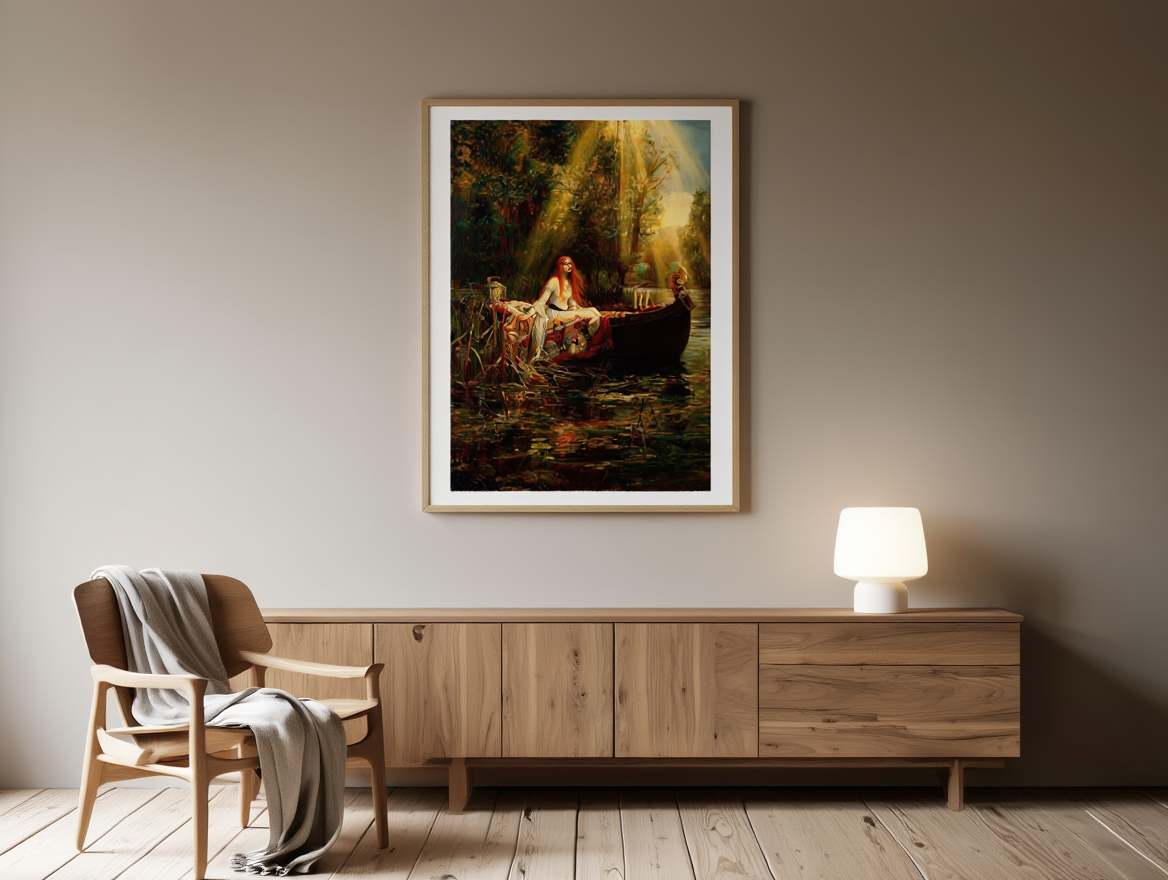 The Lady of Shalott Illuminated – John William Waterhouse 1900 Art Print