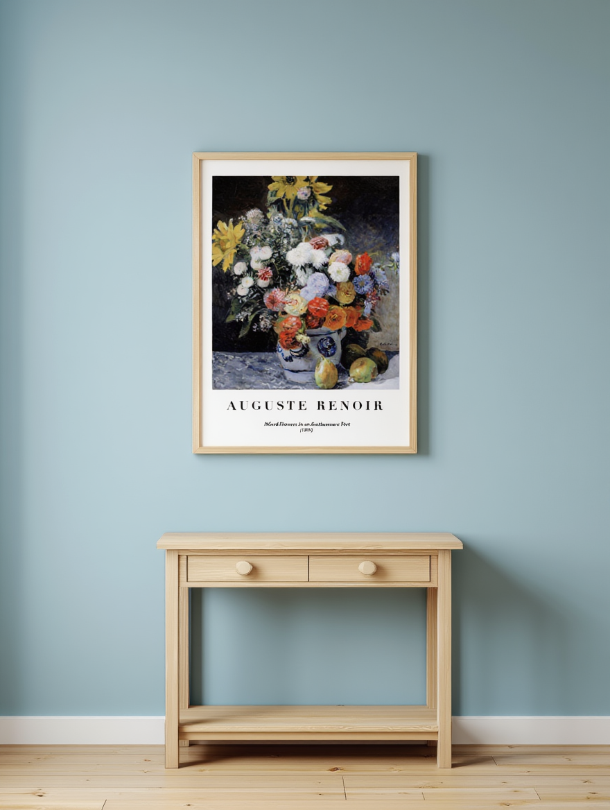 Auguste Renoir - Mixed Flowers in an Earthenware Pot Poster