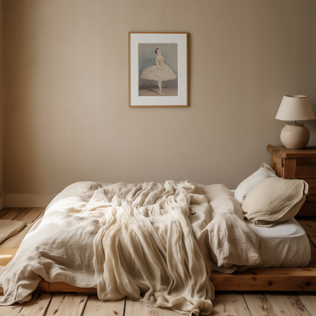 Ballet Pose Minimalist Drawing Art Print – Elegant Contemporary Wall Decor