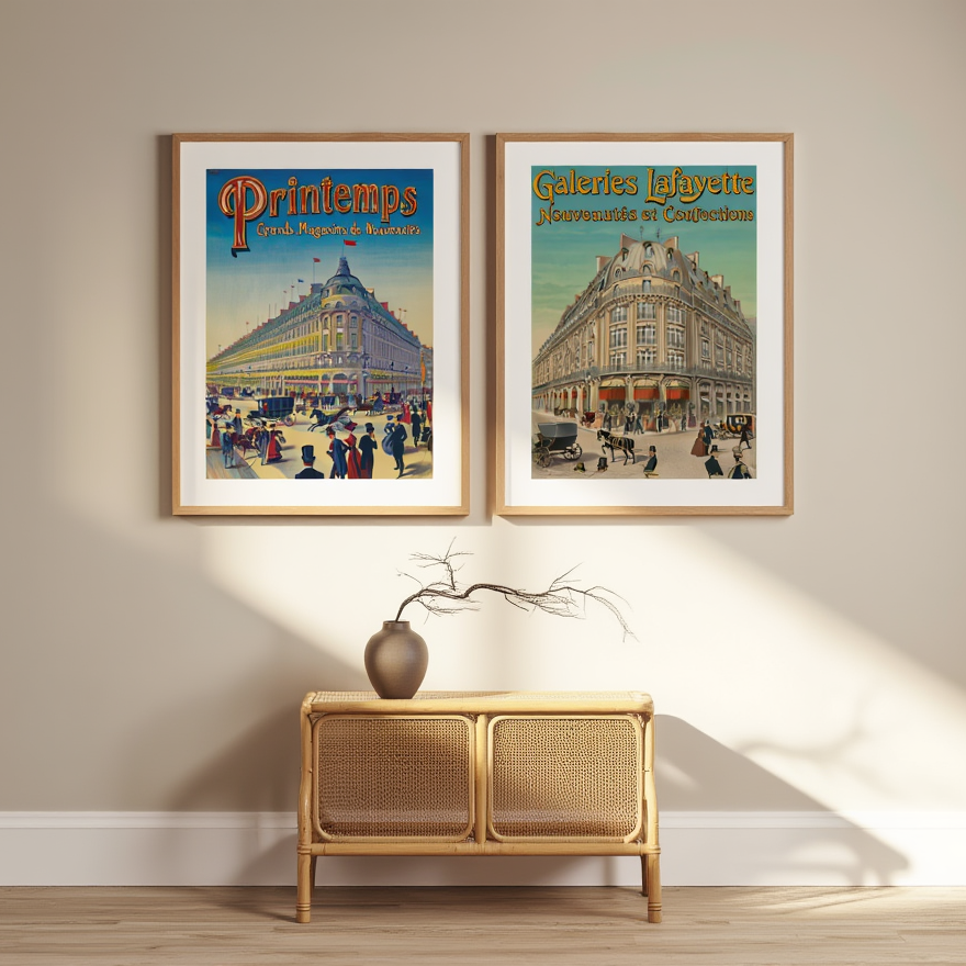 Vintage French Magazine Posters – 4 Prints | Mix & Match Wall Art