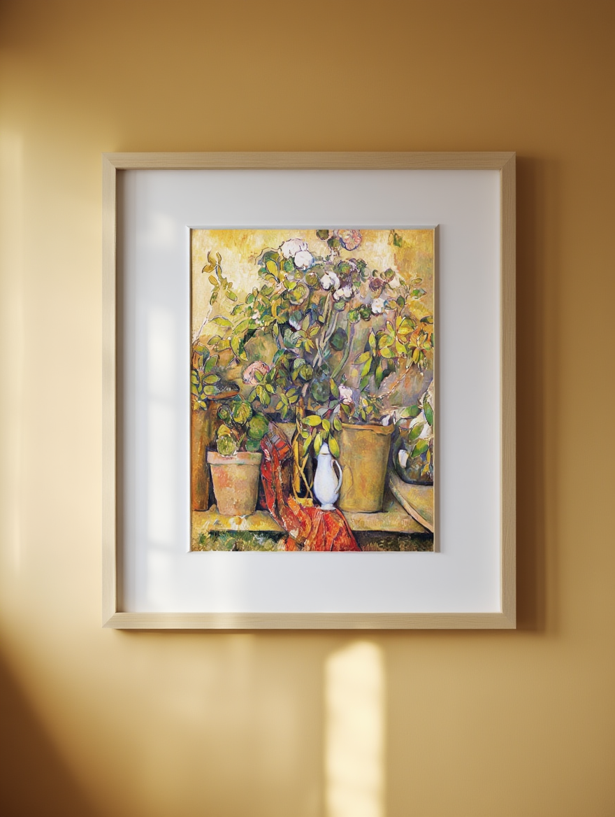 Paul Cézanne – Pots en terre cuite et fleurs - Iconic Post-Impressionist Art Print