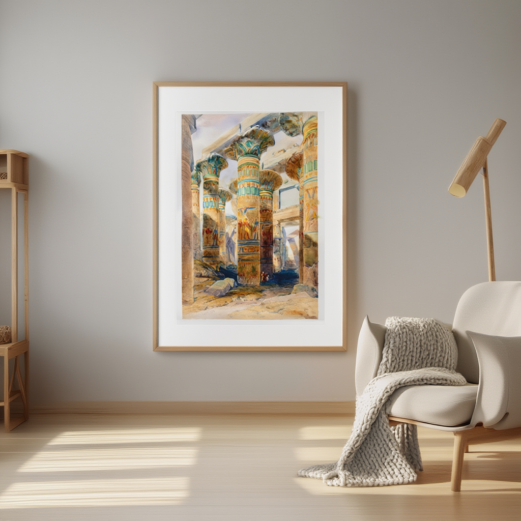Karnac by David Roberts – 19th-Century Orientalist Architectural Art Print - Hakyarts
