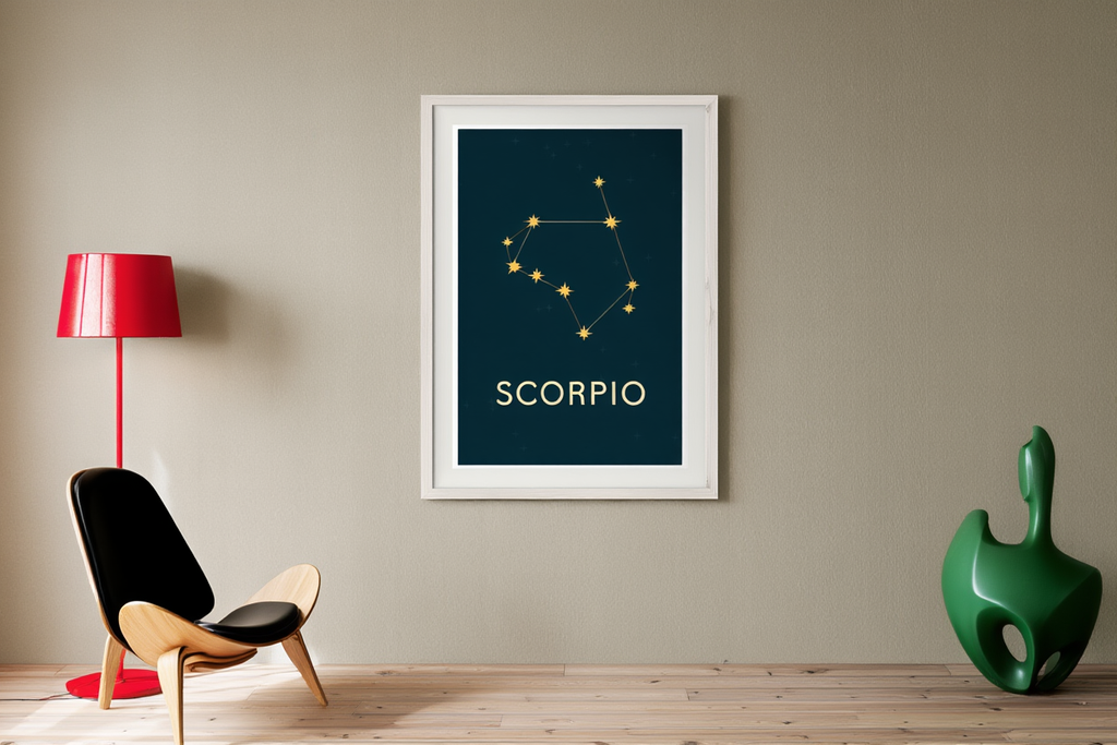 Star Sign Scorpio Poster | Zodiac Wall Art Print
