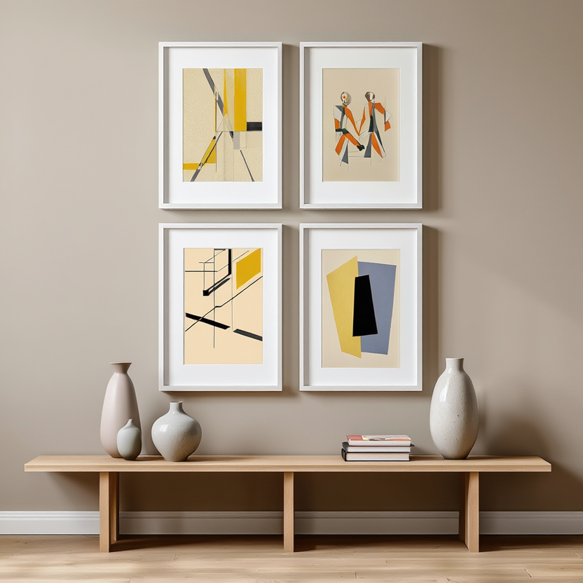 El Lissitzky – 4 Modernist Prints | Geometric Art Collection