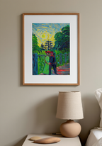 Moonrise, Soldier and Maiden – Ernst Ludwig Kirchner Poster | Expressionist Figurative & Landscape Art Print - Hakyarts