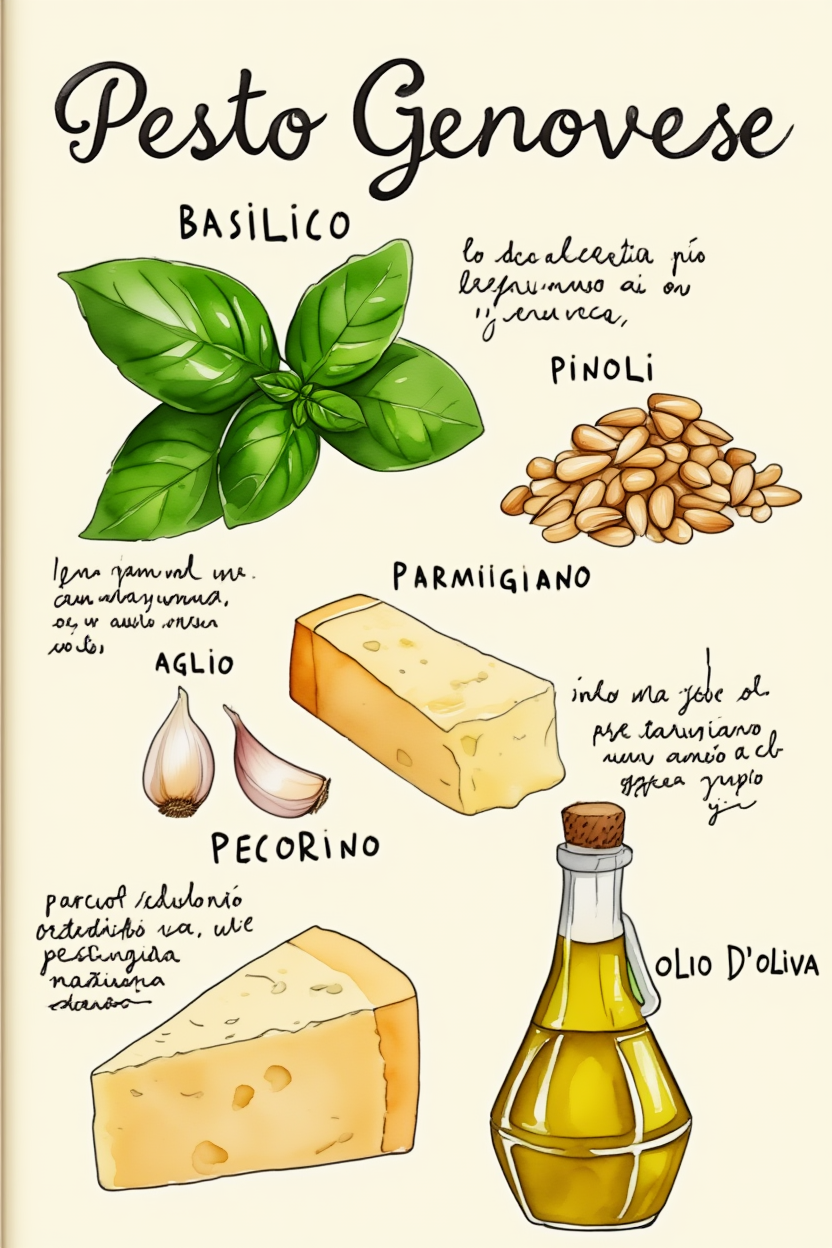 Pesto Genovese – Illustrated Food Recipe