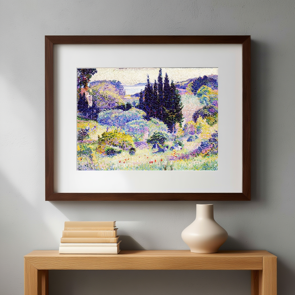 Henri-Edmond Cross - Cypress-April