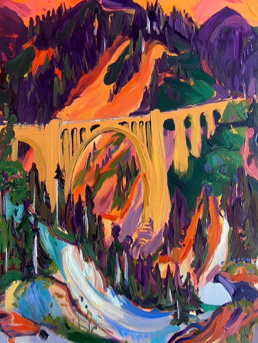 Kirchner Mix and Match 4 Prints — Alpine Expressionist Landscape