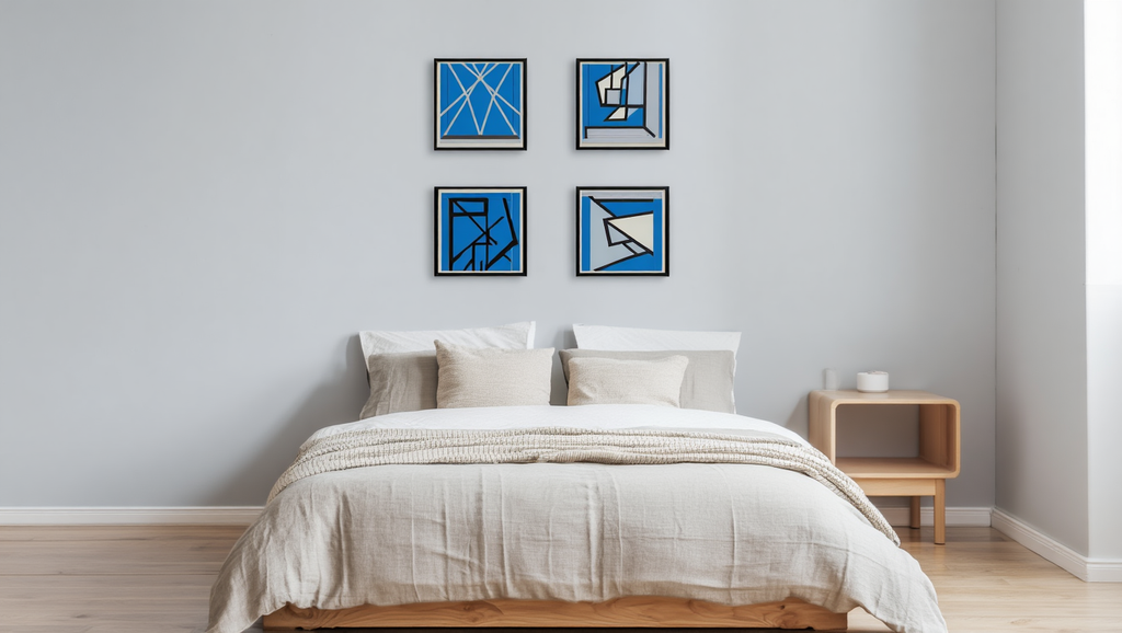 Klein Blue Geometric Collection – Set of 4