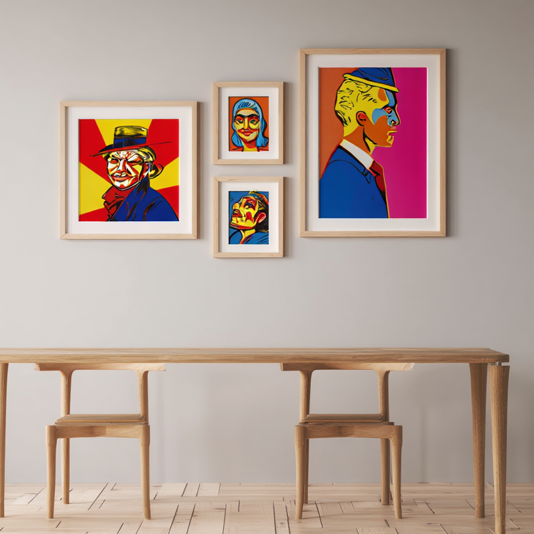 Pop Figures – Set of 4 Figurative Pop Art Prints