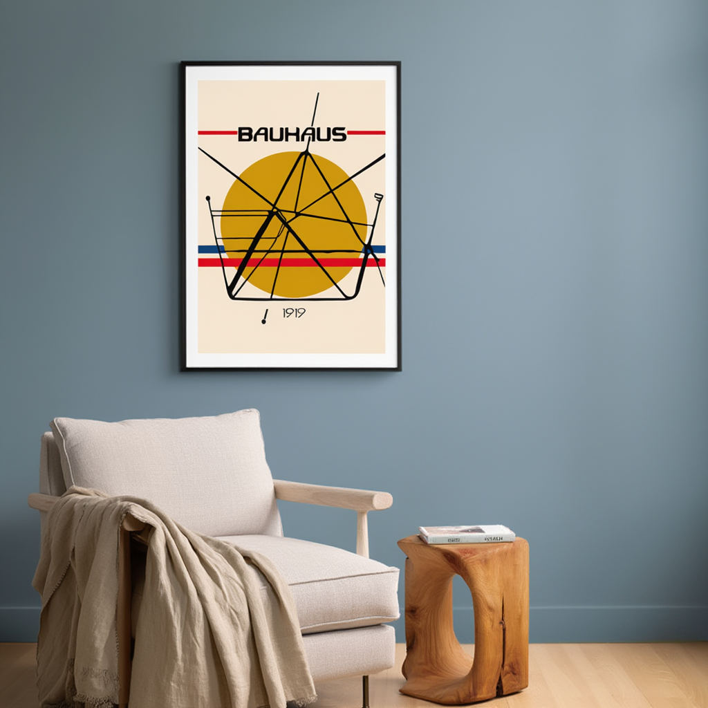 Bauhaus Geometry – Minimalist Art Print for Contemporary Interiors
