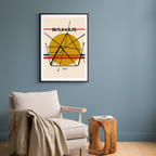 Bauhaus Geometri – Minimalistisk Kunstplakat til Moderne Interiører