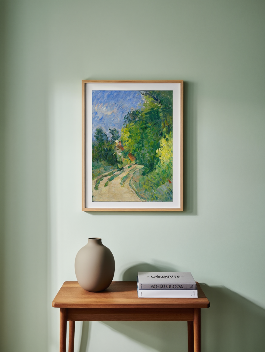 Paul Cézanne- La Route tournante en sous-bois