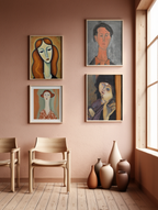 Modigliani Soft Features – Modern Portrait Print - Hakyarts