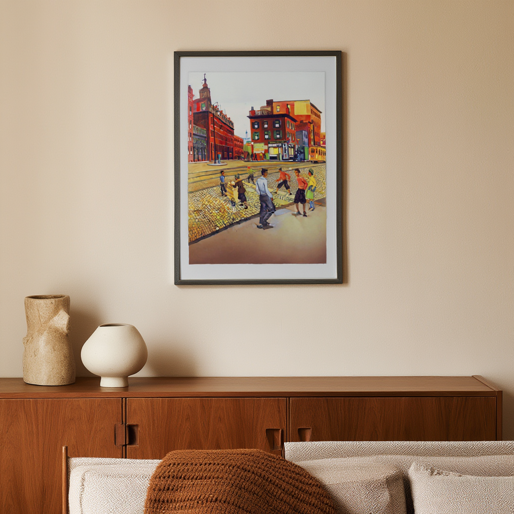 Douglass Square by Allan Rohan Crite (1936) – Celebrated American Urban Scene