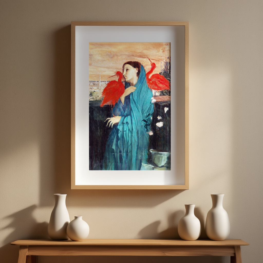 Young Woman with Ibis – Edgar Degas (1860) | Early Figurative Art Print