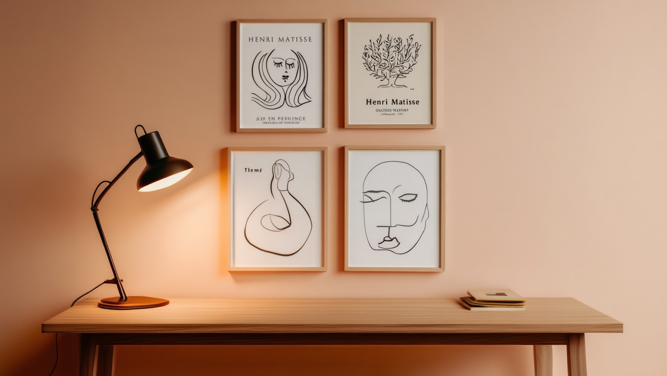 Abstract Minimalist Lines – Set of 4 Art Prints