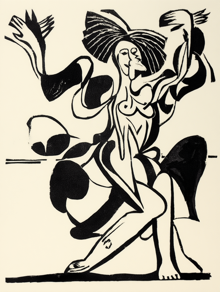 Set of 2 Mary Wigman’s Dance & Merz 3 – Expressionist & Dada/Constructivist Art Prints - Hakyarts
