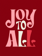 Joy To All – Red Christmas Poster - Hakyarts