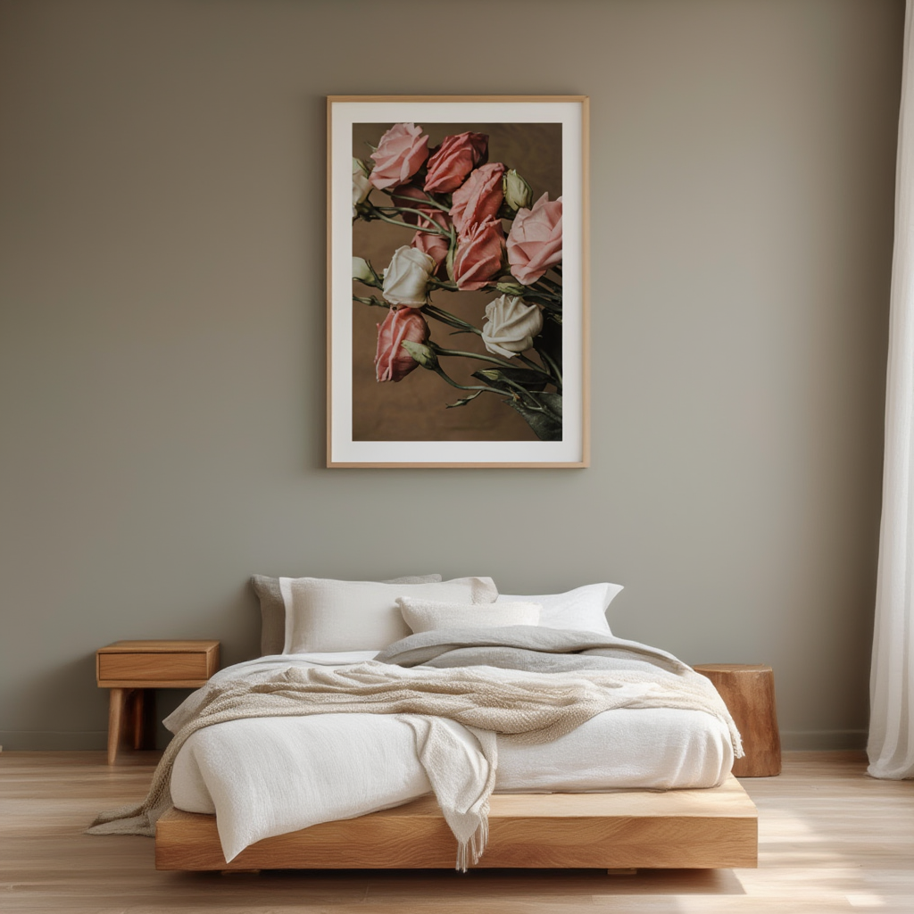 Vintage Windy Floral Poster | Botanical Retro Wall Art Print