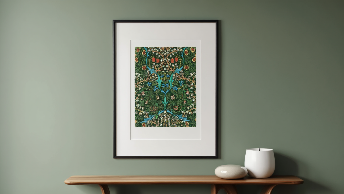 William Morris - Violet and Columbine Poster