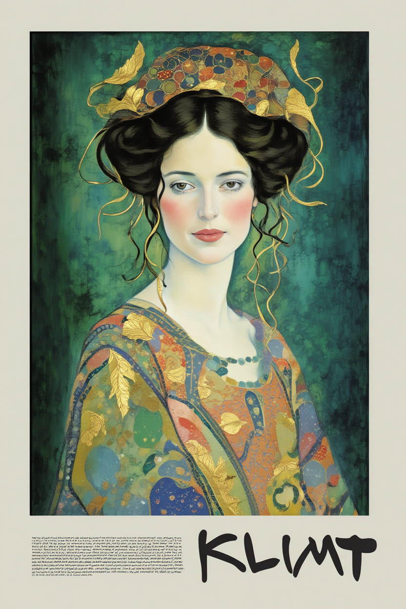 Gustav Klimt Modern Art Print Set – 4 Decorative Golden Wall Prints | Stylish Gallery Wall Décor for Home & Office