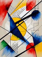 Kandinsky – Geometric Abstract Art “Concentric Circles” - Hakyarts