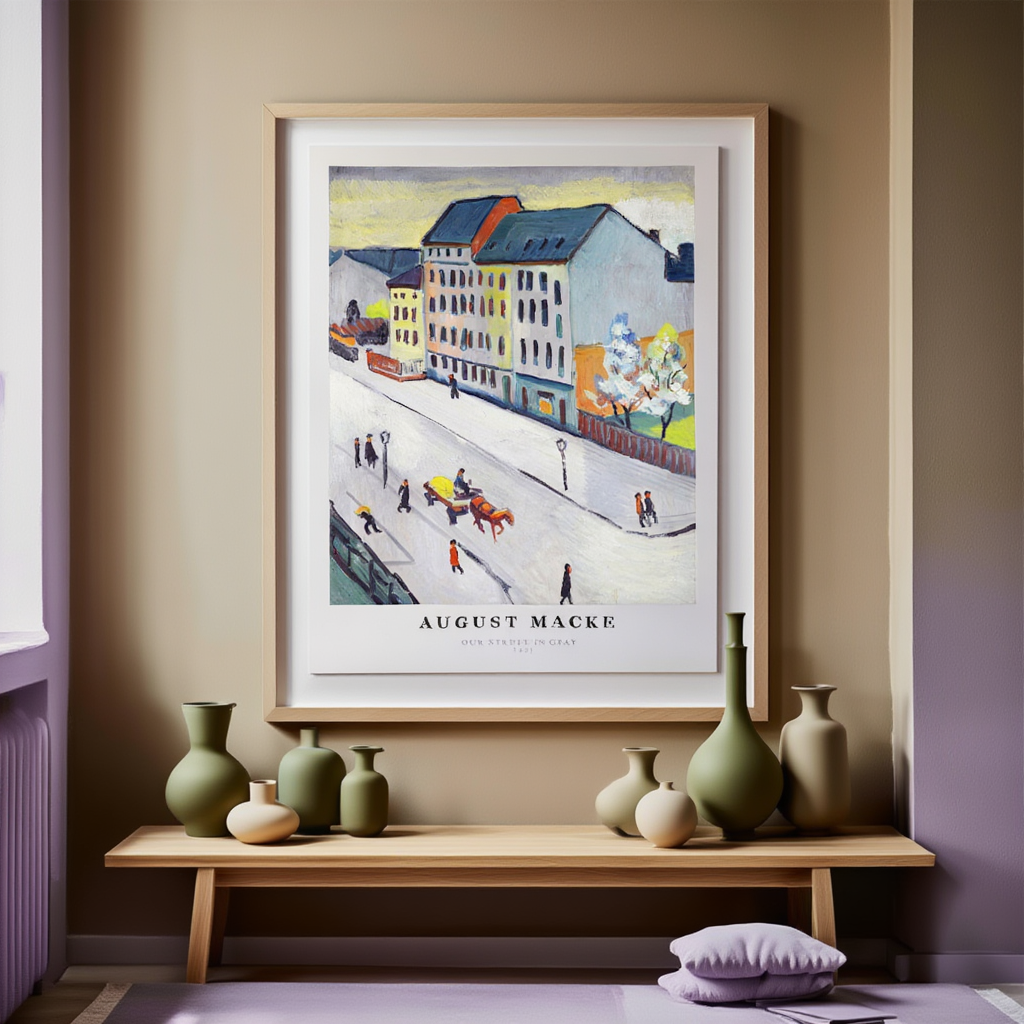 August Macke Poster - Our Street in Gray Poster