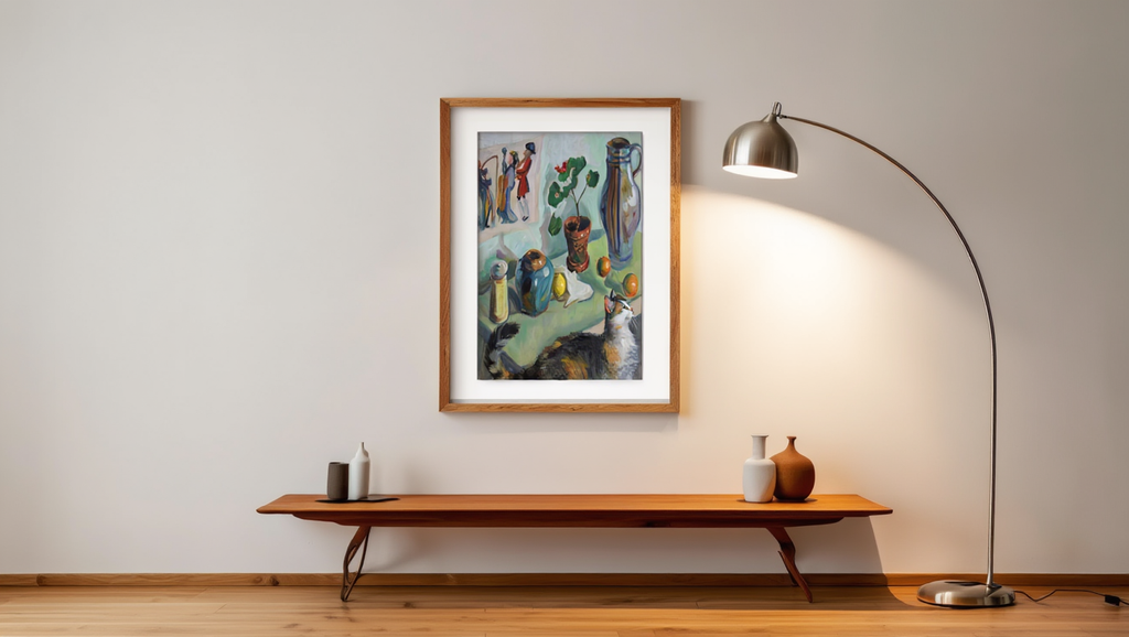 August Macke - The Ghost in a House Stalls 'Still Life with a Cat'