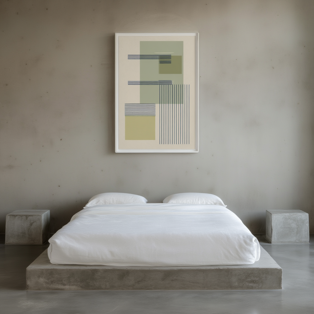 Emerald Geometry – Green Abstract Art Print