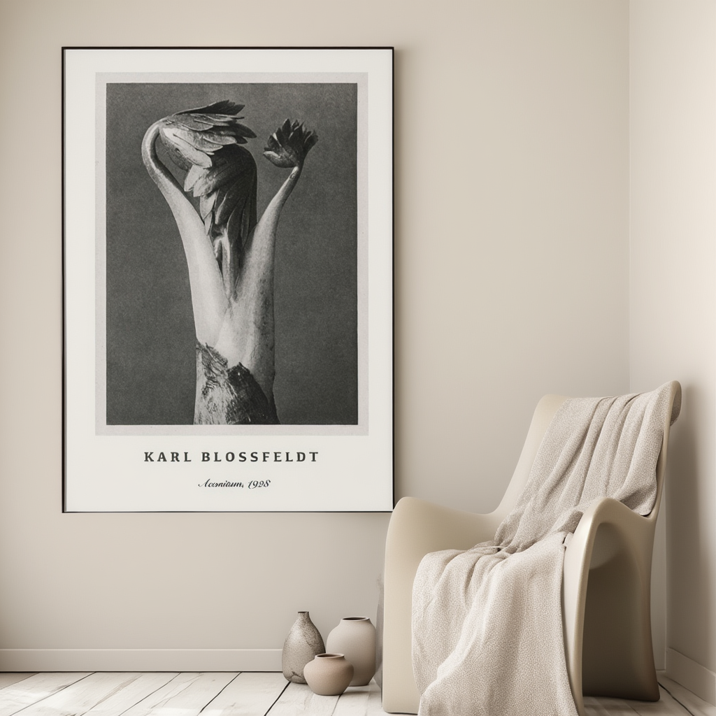 Aconitum by Karl Blossfeldt – Botanical Photography Art Print