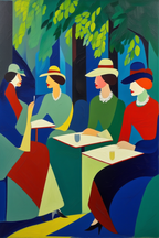 August Macke Expressionist Gallery Wall Set – 4 Colorful Art Prints - Hakyarts