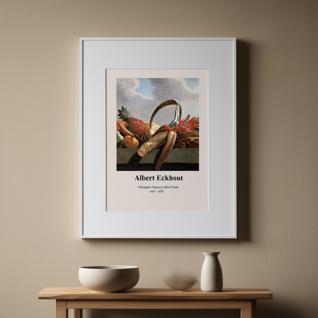 Albert Eckhout - Pineapple, Papaya and Other Fruits Poster