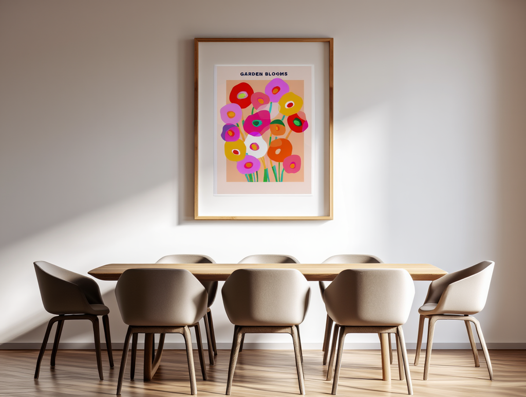Garden Blooms Poster – Floral Wall Art for Modern Interiors