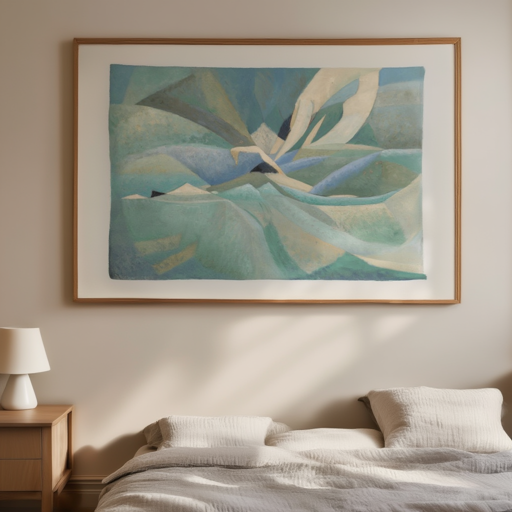 Swimming: The Start of the Race (20th century) by Claude Flight – Modernist Art Print - Hakyarts