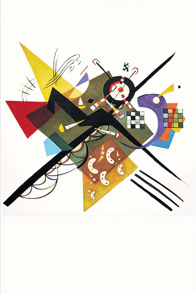 On White II by Wassily Kandinsky – Abstract Modern Art Print