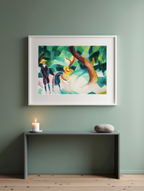 Børn med en ged – August Macke Plakat | Vintage Expressionist Kunstprint