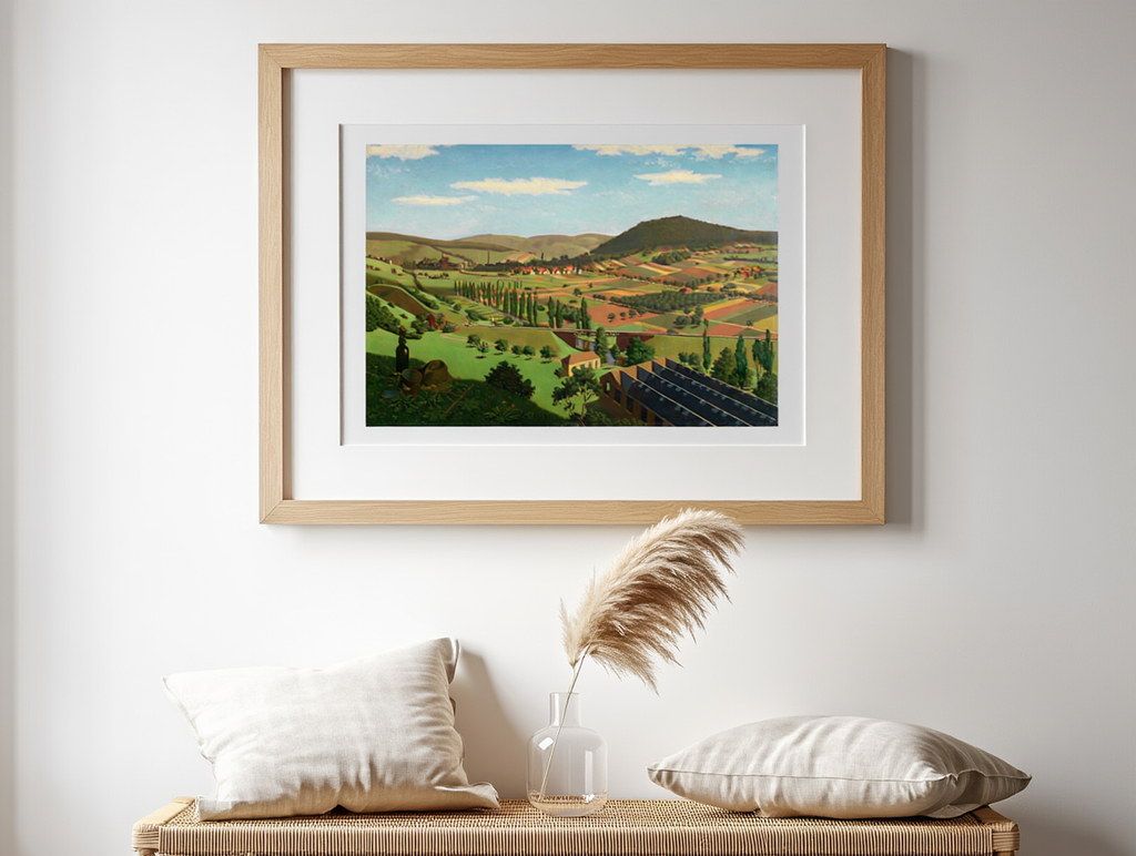 Landscape near Berghausen – Georg Scholz Art Print | Early 20th-Century German Poster