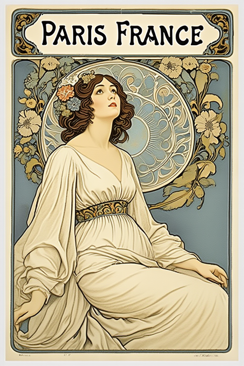 Art Nouveau Masterpieces – Alphonse Mucha 4-Prints