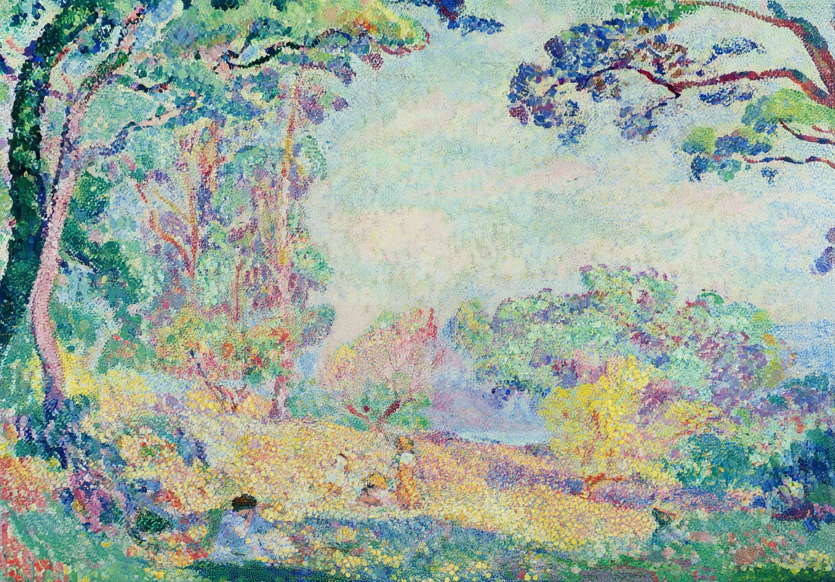 Henri Lebasque - Jeunes Femmes Et Fillettes Dans Un Paysage