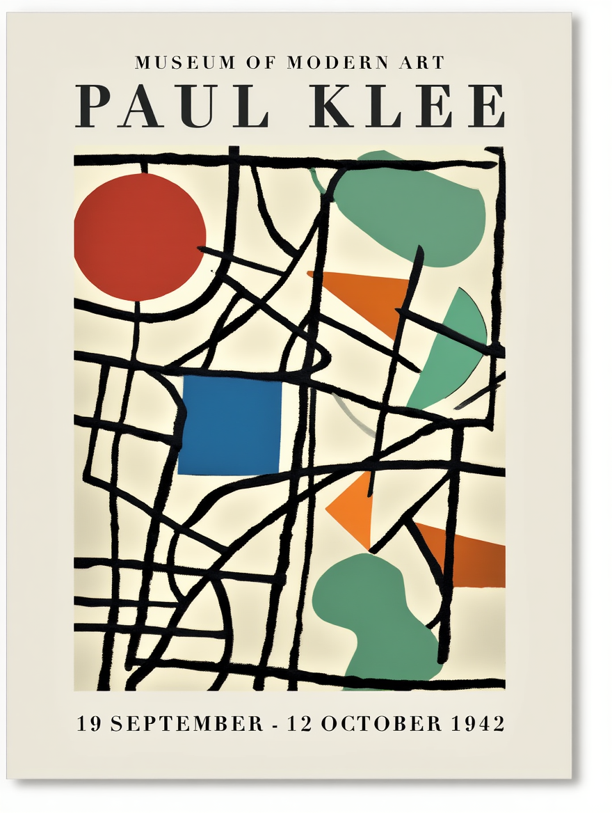 Paul Klee Modern Abstract Wall Art – Minimalist Colorful Canvas Prints, Mix & Match 9 Designs, Home & Bedroom Decor