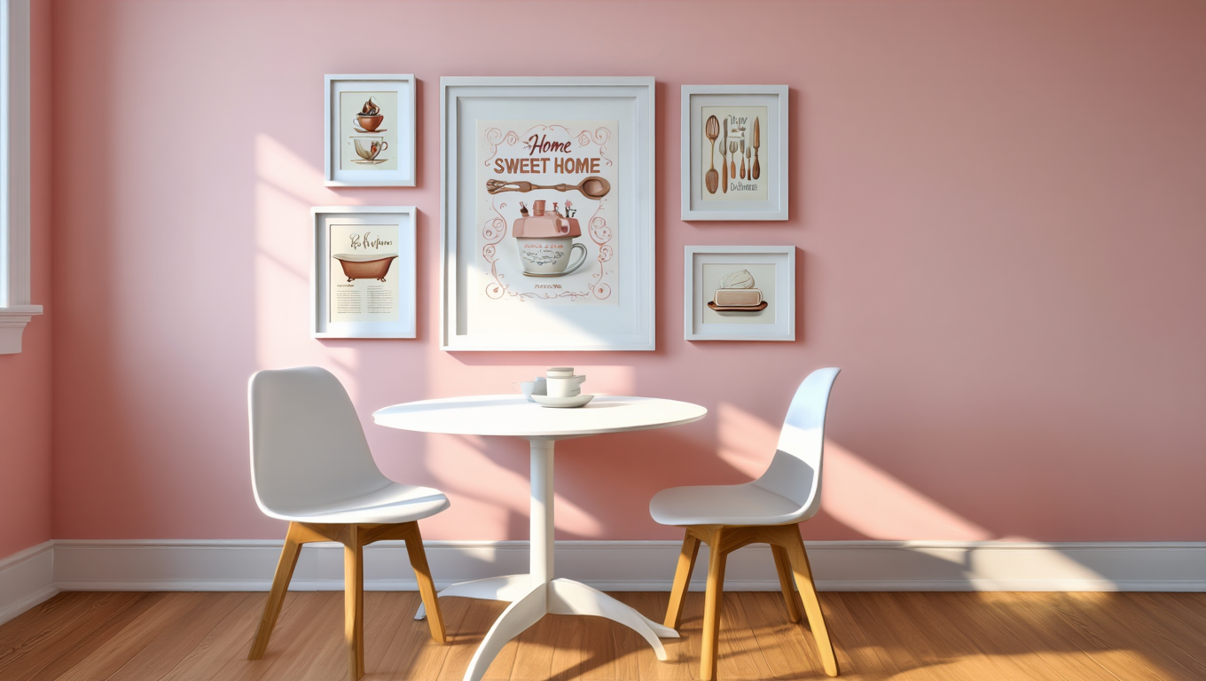 Preppy Coquette Wall Art – Set of 5