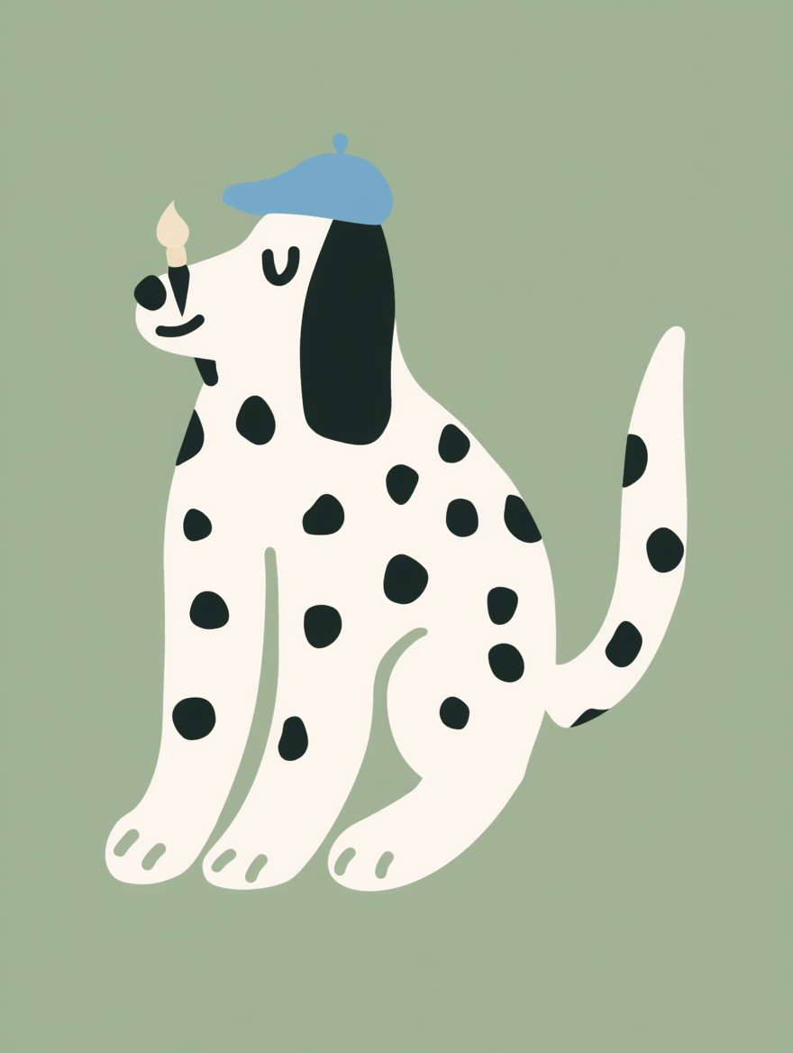 Set of 2 Whimsical & Artistic Wall Art Prints – Dog Painter & Luminous Dreams Gallery Set