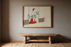 Masked Man from Momoyogusa by Kamisaka Sekka – Japanese Figurative Art Print - Hakyarts