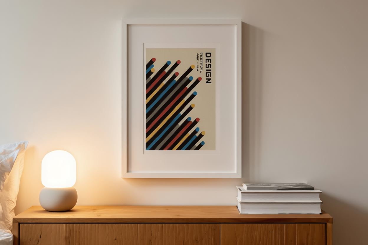 Bauhaus Tubes – Geometric Abstract Art Print