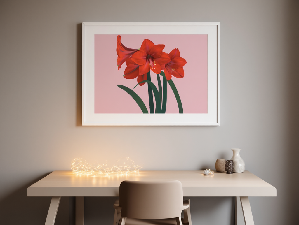 Red Amaryllis – Floral Art Print