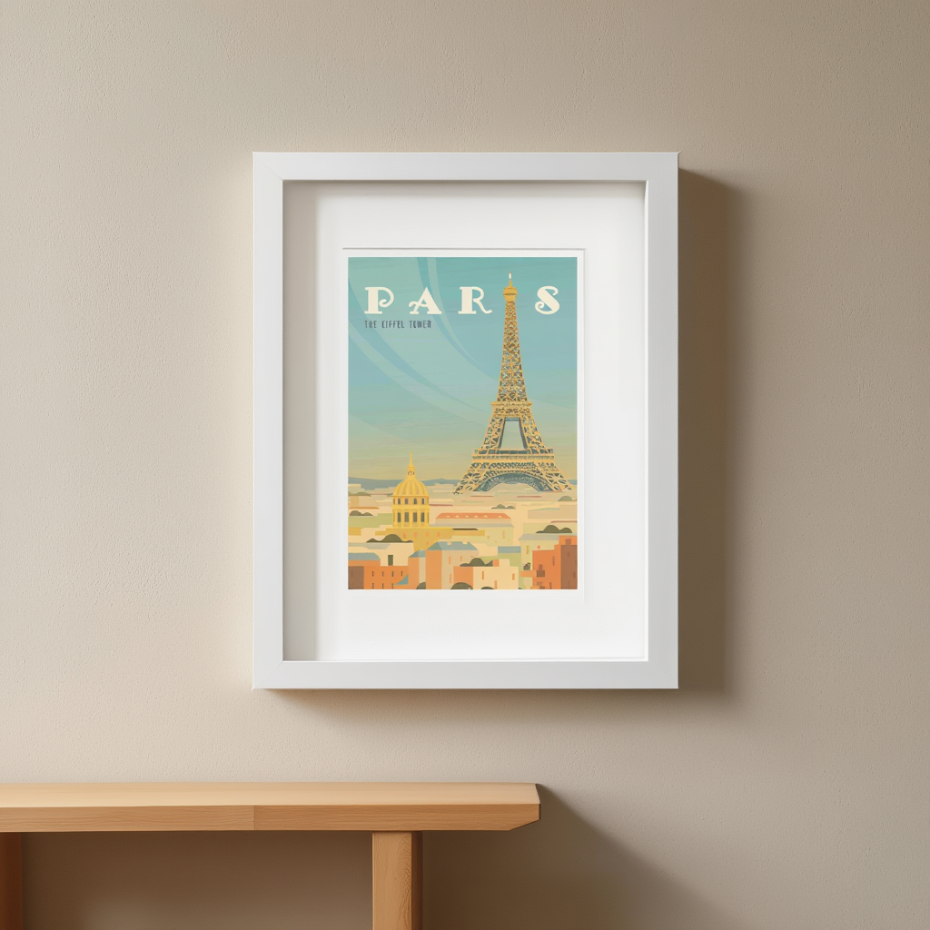 Vintage Paris Travel Poster