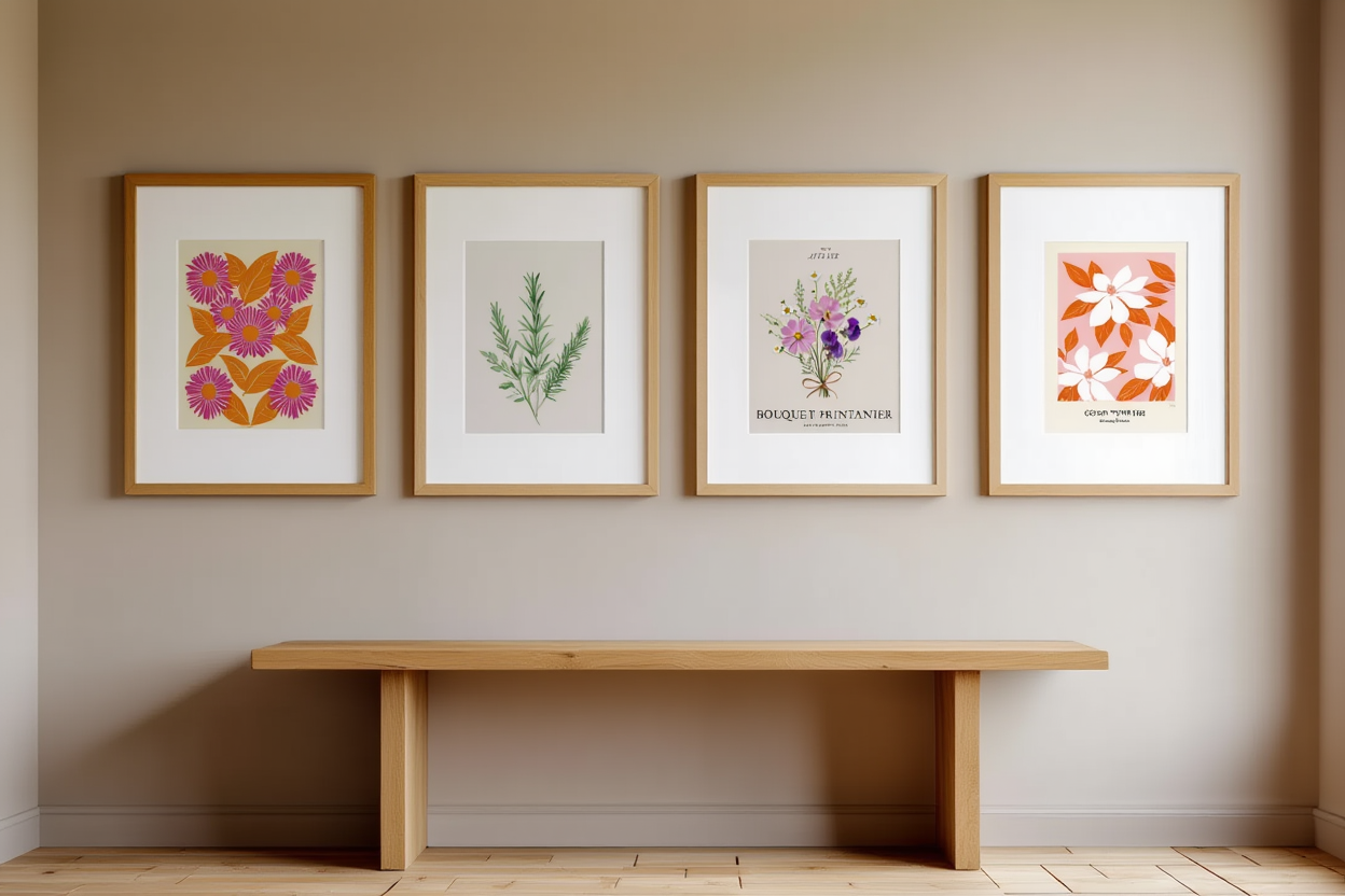 6 Mix & Match Floral Prints | Botanical Wall Art Collection